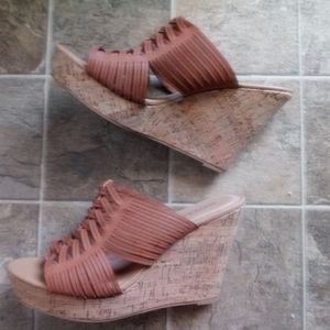 Size 9 Brown wedge sandal